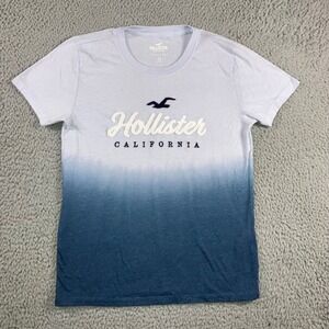 Hollister T Shirt Men XS Short Sleeve Crew Neck Ombre‎ Tee Y2K Preppy Classic